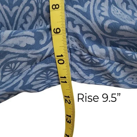 Soft Surroundings Tesori Print Straight Leg Ankle Pants Blue Size S - Picture 10 of 15